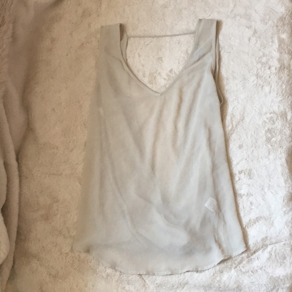 Open back chiffon top